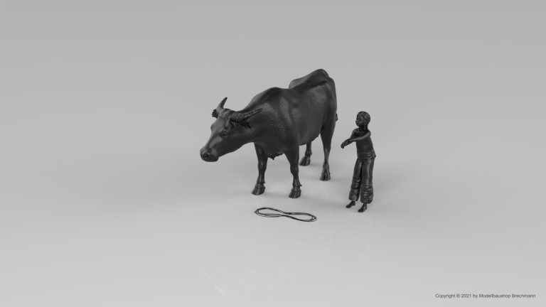 Vietnam Serie. Kleines Mädchen mit Kuh.